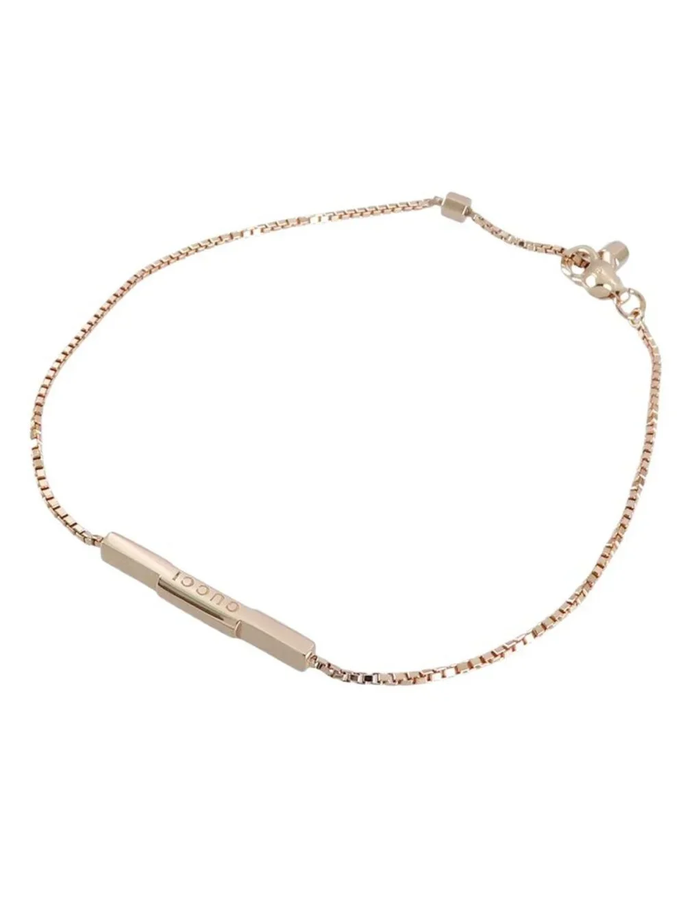 Gucci Link to Love Bracelet Pink Gold 18k Bar 16 18.5